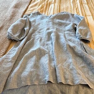 Light Blue Linen Dress